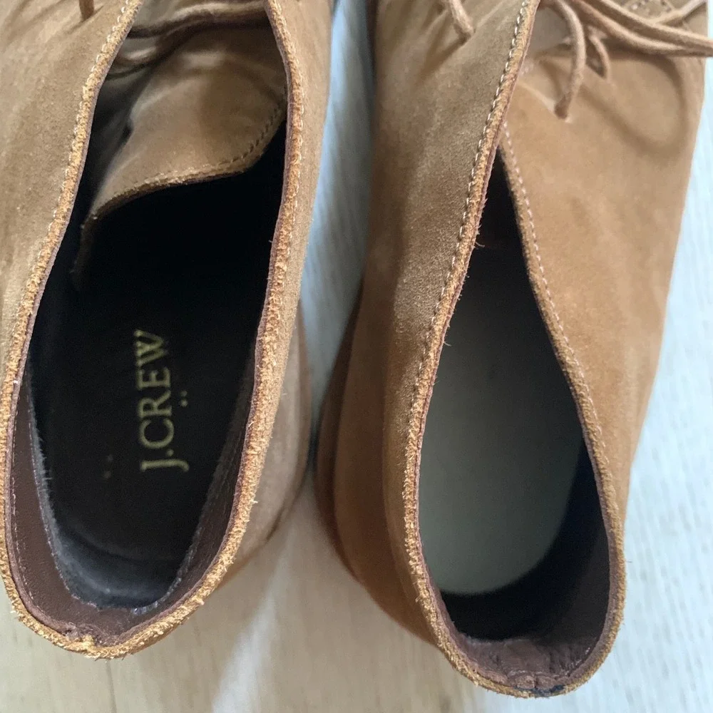 J.Crew MacAlister Mens Desert Boots Tobacco Brown Suede Chukka Crepe Sole Shoes